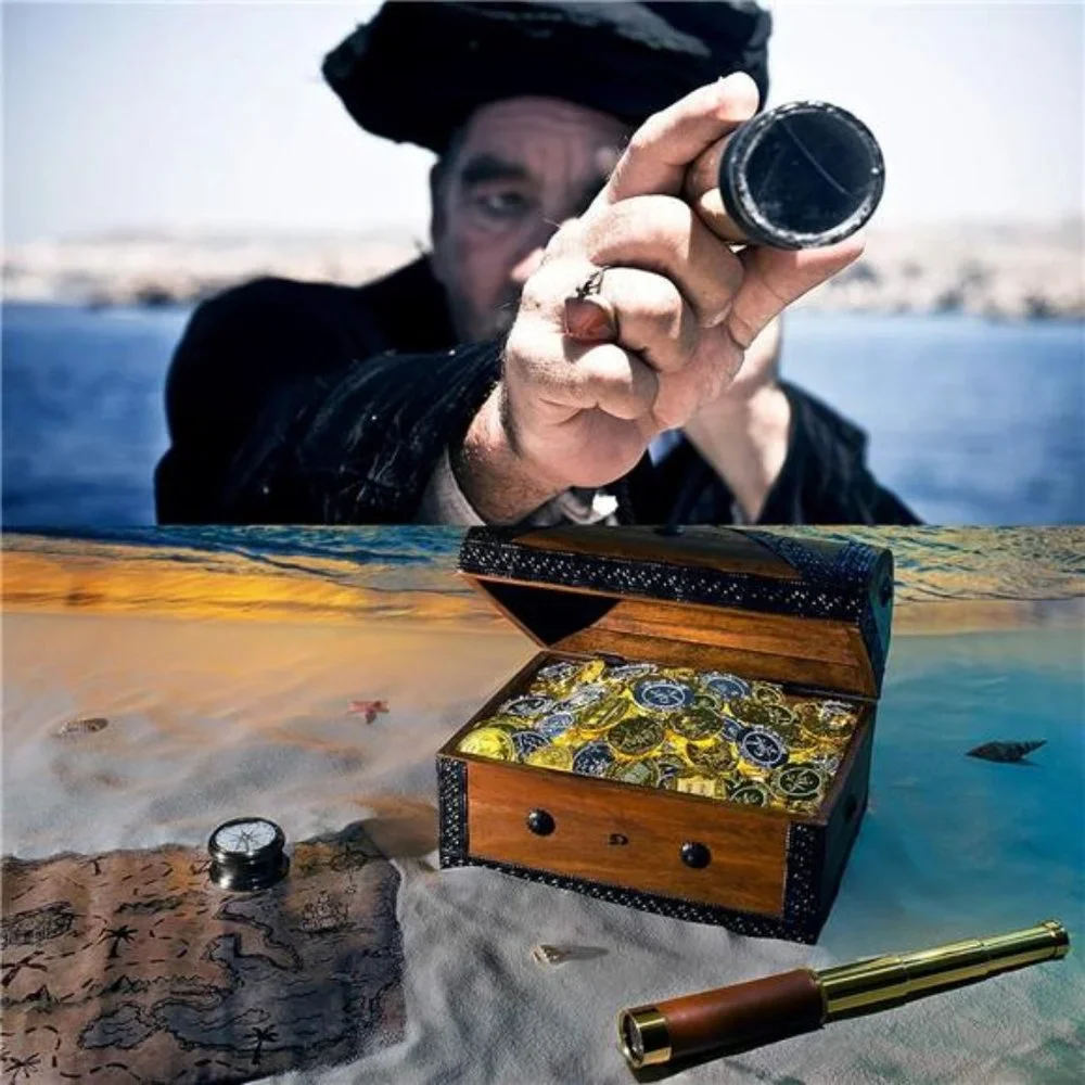 Mini Telescope Brass Spyglass Pirate Monocular